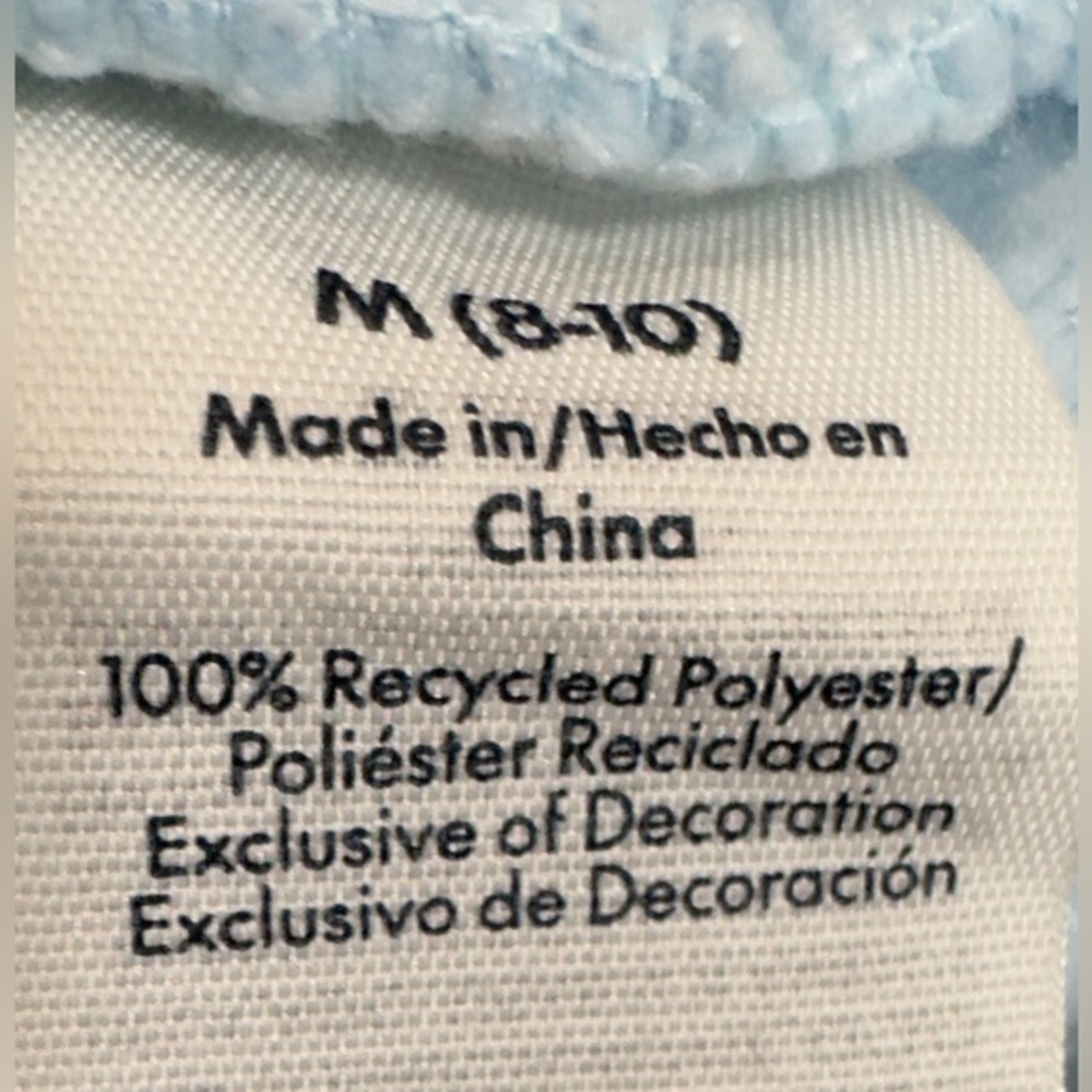 Woman’s No Boundaries Sky Blue Fuzzy 100%‎ Recycled Polyester Pullover Size M - Picture 3 of 7